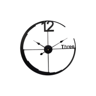 Horloge murale ronde en métal