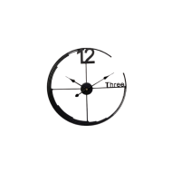 Horloge murale ronde en métal