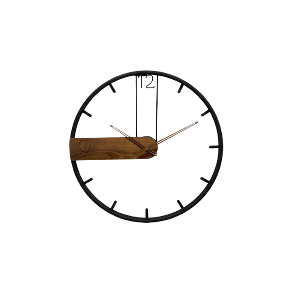 Horloge murale ronde en métal