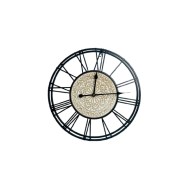 Horloge murale ronde en métal