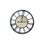 Horloge murale ronde en métal