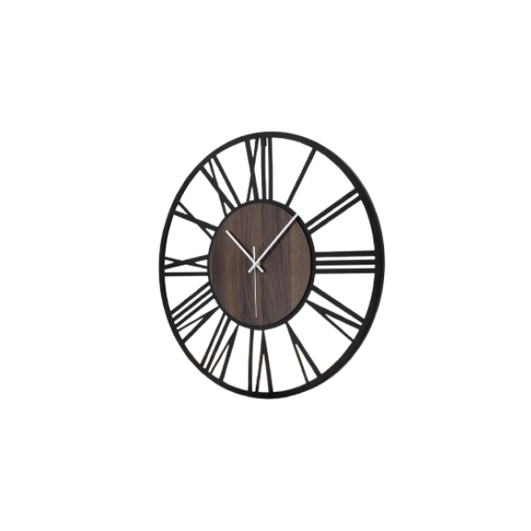 Horloge murale ronde en métal