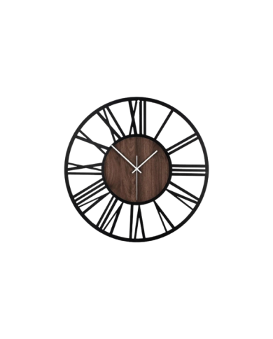 Horloge murale ronde en métal