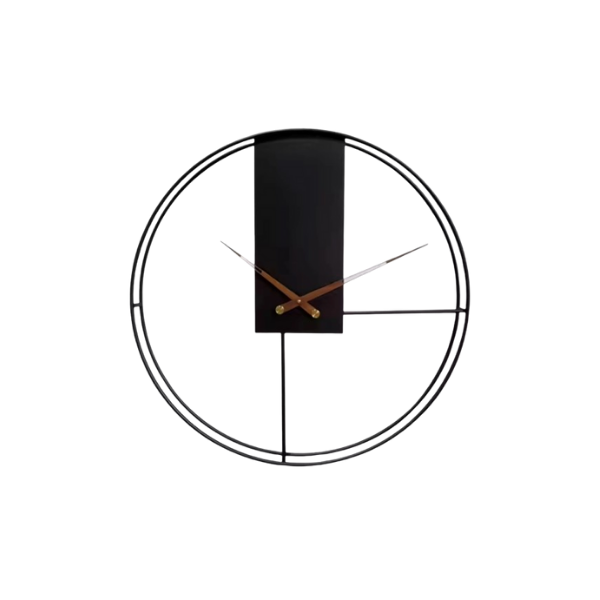 Horloge murale ronde en métal