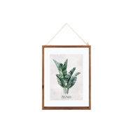 Cadre mural en verre motif feuilles – Décoration élégante