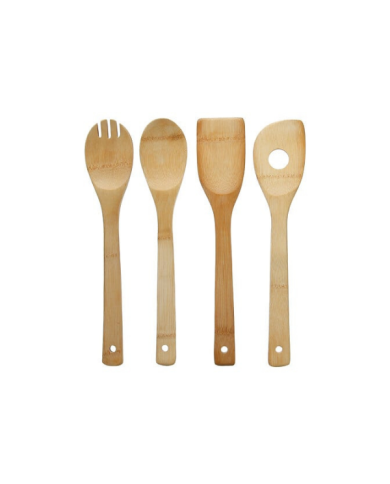 Ustensiles de cuisine en bambou – Lot de 4