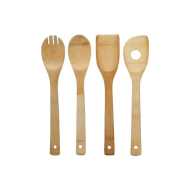 Ustensiles de cuisine en bambou – Lot de 4