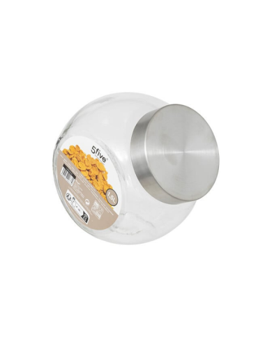 Bocal à bonbons en verre avec couvercle inox – 1,5 L