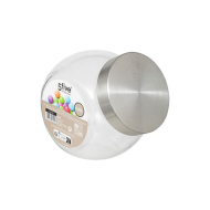 Bocal à bonbons en verre avec couvercle inox
