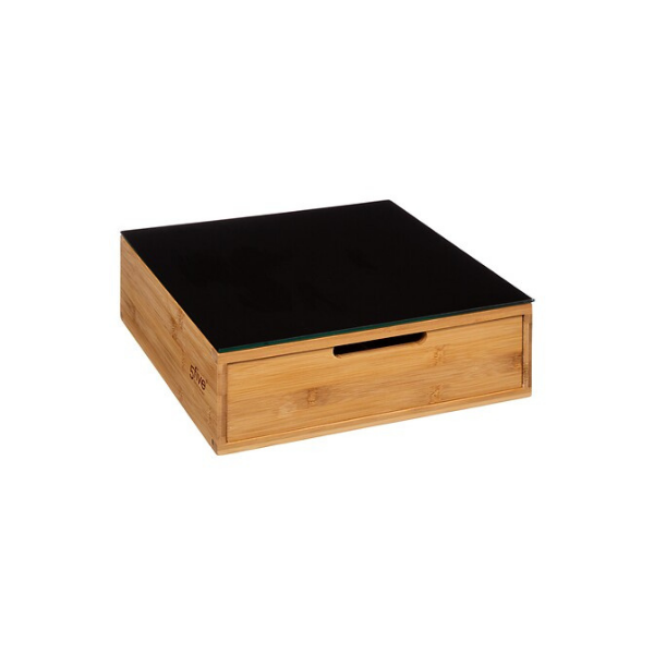 Porte capsules expresso tiroir en bambou
