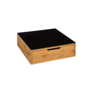 Porte capsules expresso tiroir en bambou