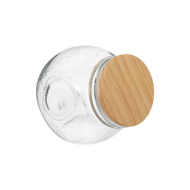 Bocal à bonbons en verre avec couvercle bois