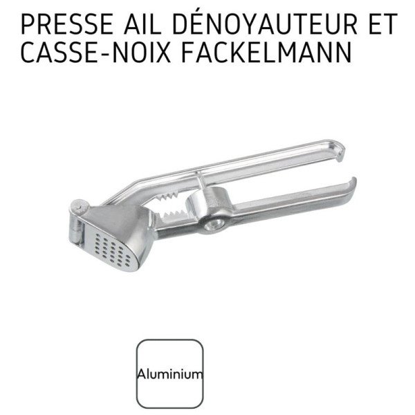 Presse-ail 3 en 1 en Aluminium, dénoyauteur, casse-noix - FACKELMANN