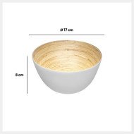Petit saladier en bambou blanc 17 cm