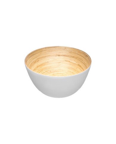 Petit saladier en bambou blanc 17 cm