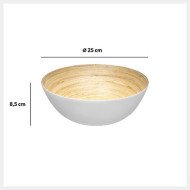 Saladier en bambou blanc diamètre 25 cm