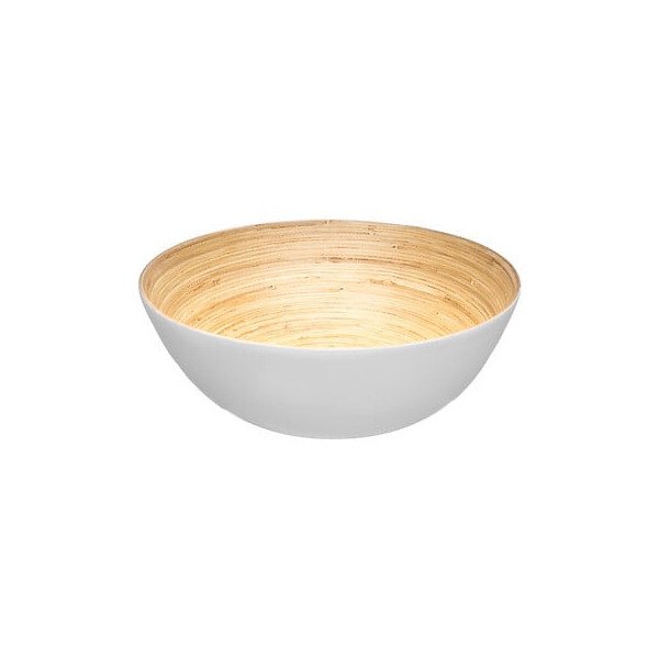Saladier en bambou blanc diamètre 25 cm