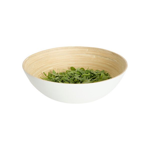 Grand saladier en bambou blanc 30 cm