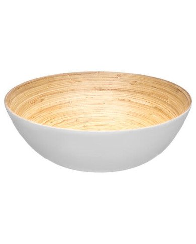 Grand saladier en bambou blanc 30 cm