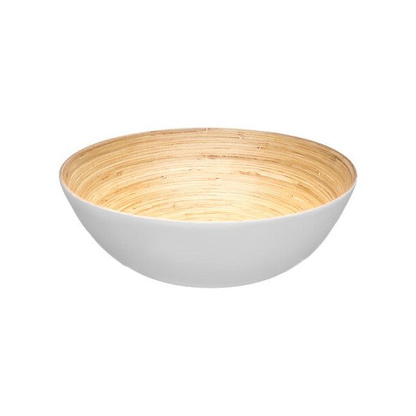 Grand saladier en bambou blanc 30 cm