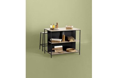 Bloc 5 couteaux avec support en acacia