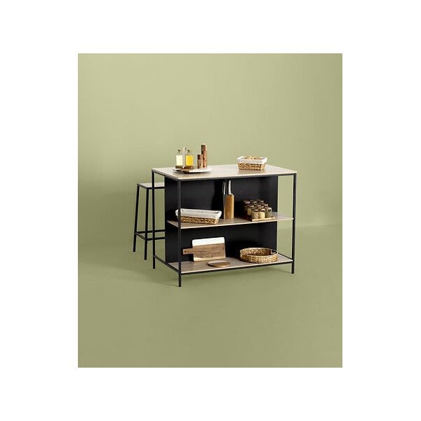 Bloc 5 couteaux avec support en acacia