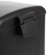 Poubelle à pédale 6 L Ariane en métal noir