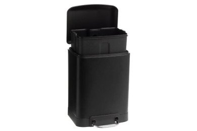 Poubelle à pédale 6 L Ariane en métal noir