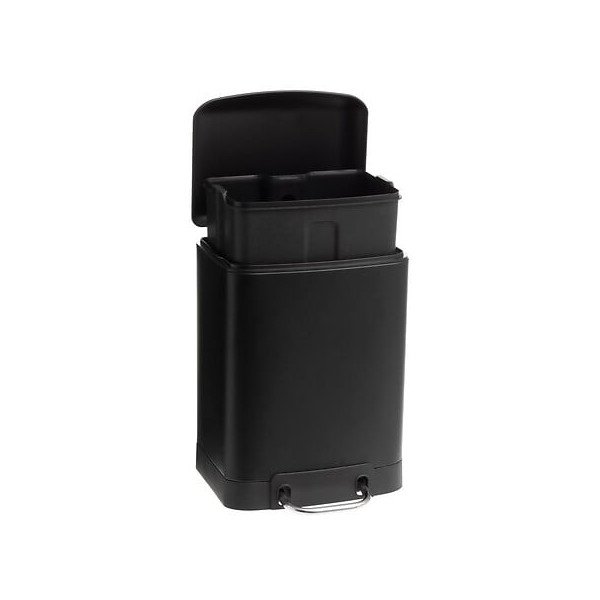 Poubelle à pédale 6 L Ariane en métal noir