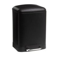 Poubelle à pédale 6 L Ariane en métal noir