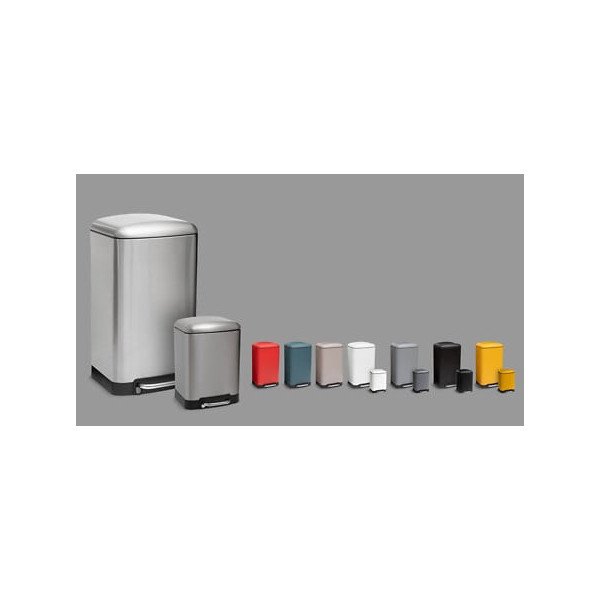 Poubelle à pédale 6 L Ariane en métal noir