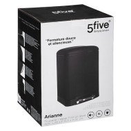 Poubelle à pédale 6 L Ariane en métal noir