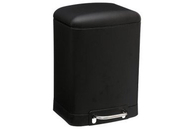 Poubelle à pédale 6 L Ariane en métal noir