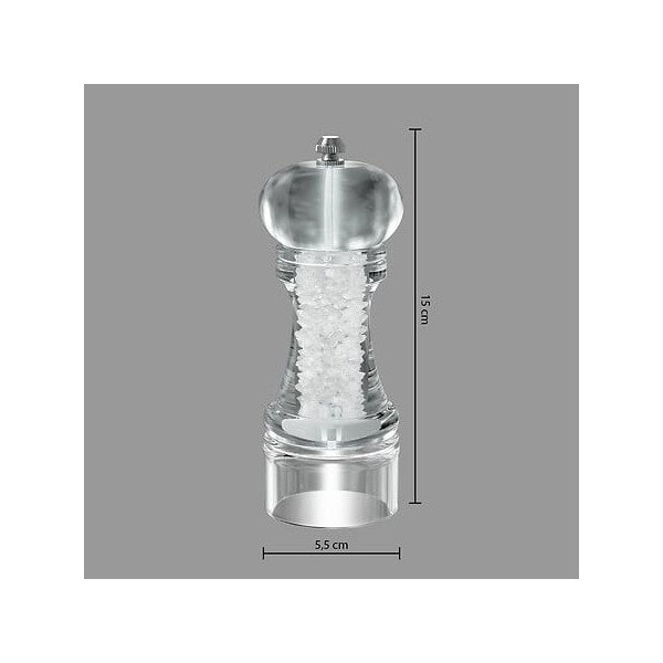 Moulin à sel acrylique 15 cm