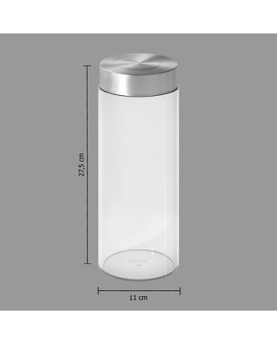 Bocal de conservation 2 L en verre et inox