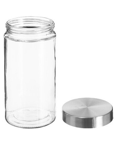 Bocal de conservation 1,7 L en verre et inox