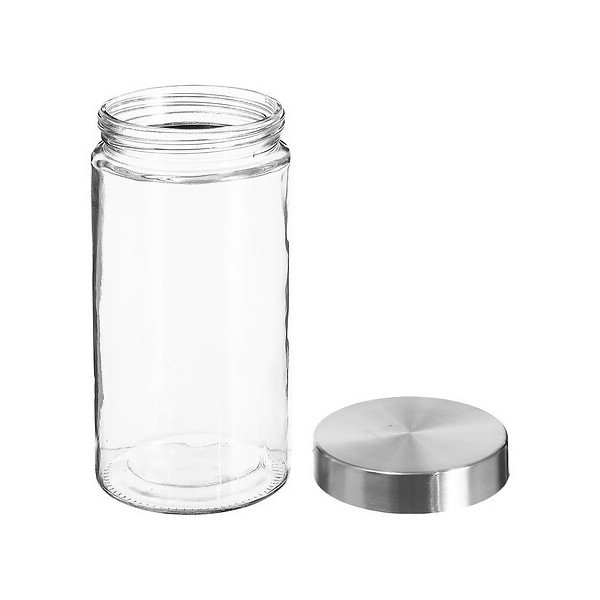 Bocal de conservation 1,7 L en verre et inox