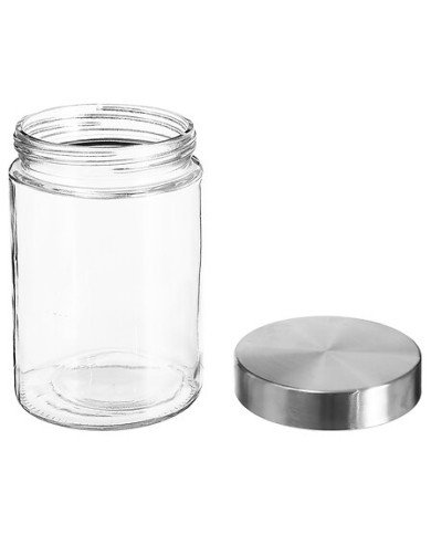 Bocal de conservation 1,2 L en verre et inox