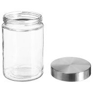 Bocal de conservation 1,2 L en verre et inox