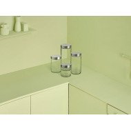 Bocal de conservation 0,75 L en verre et inox