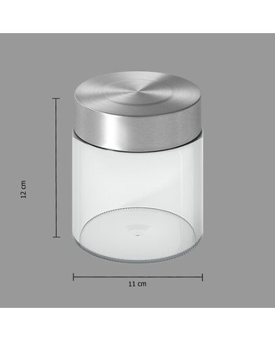 Bocal de conservation 0,75 L en verre et inox