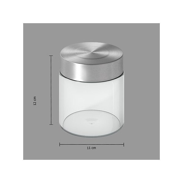 Bocal de conservation 0,75 L en verre et inox