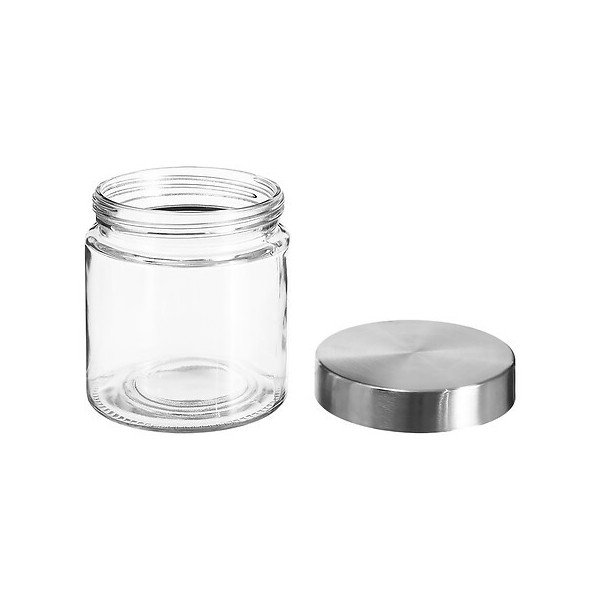 Bocal de conservation 0,75 L en verre et inox