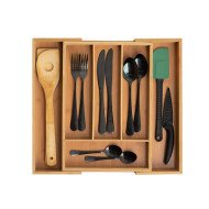 Range-couverts extensible en bambou – Organisation tiroir