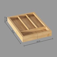 Range-couverts extensible en bambou – Organisation tiroir