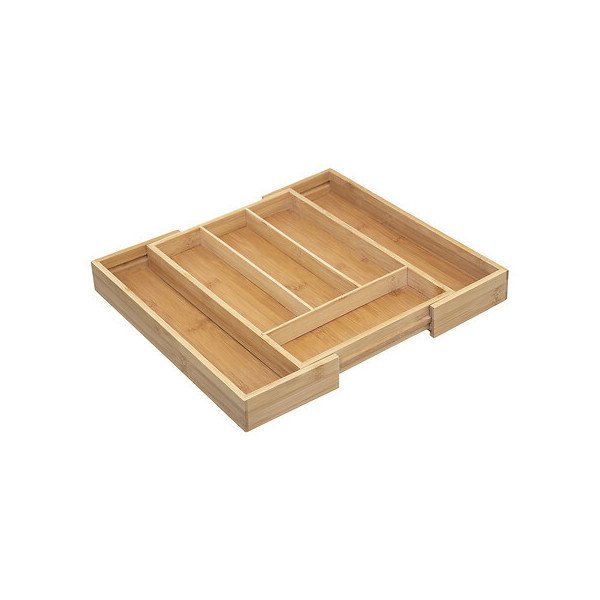 Range-couverts extensible en bambou – Organisation tiroir