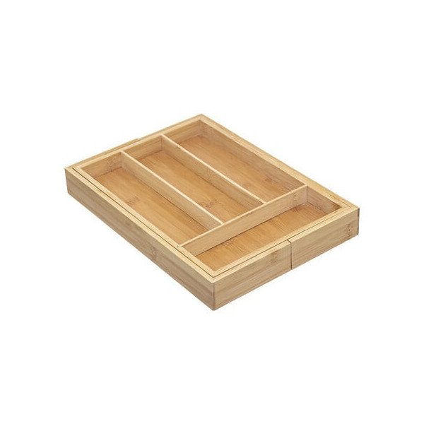 Range-couverts extensible en bambou – Organisation tiroir