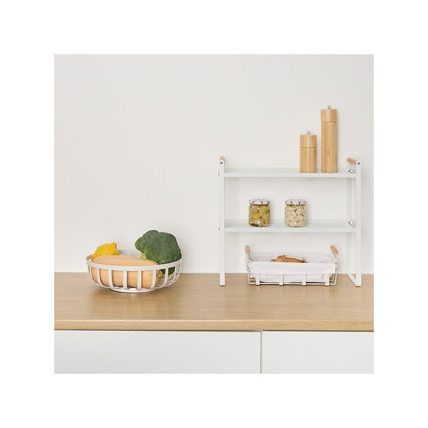 Corbeille à fruits métal blanc