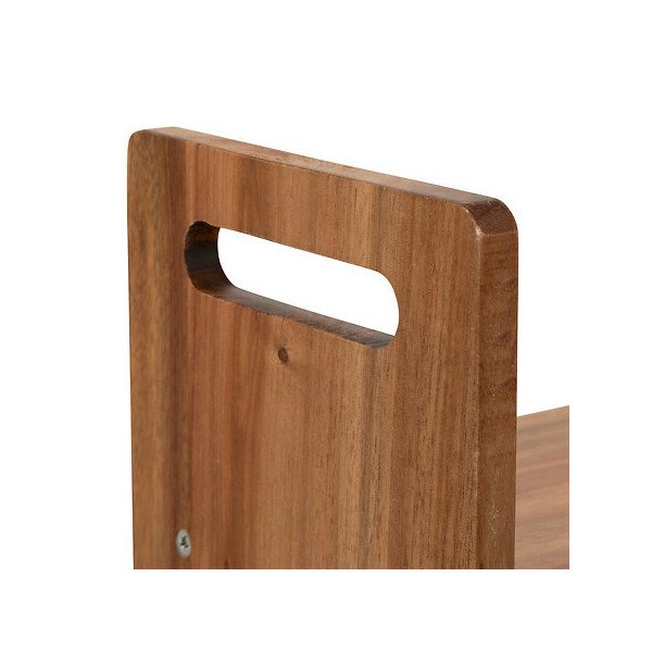 Étagère et porte essuie-tout en acacia et métal