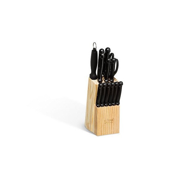 Bloc cuisine 11 couteaux et accessoires Essentiel Black
